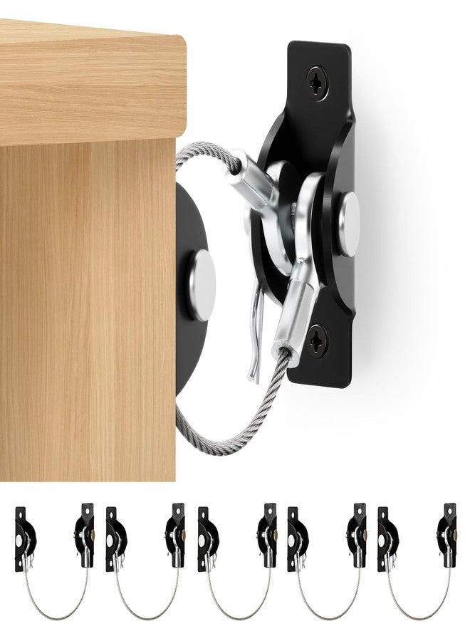Home Master Hardware Furniture Anchors Anti-Tip Kit (6 Pack)- Furniture Straps for Baby Proofing, Secure 400 lbs Cabinet Prevent Falling Prevention Strap, Wall Anchor Prevent Child Pet Safety, HOME MASTER HARDWARE. - Image 1